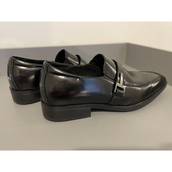 Stacy Adams Abram Size 9 Mens Black Slip Resistant Slip On Dress Shoes 20186-001 - Picture 2 of 8